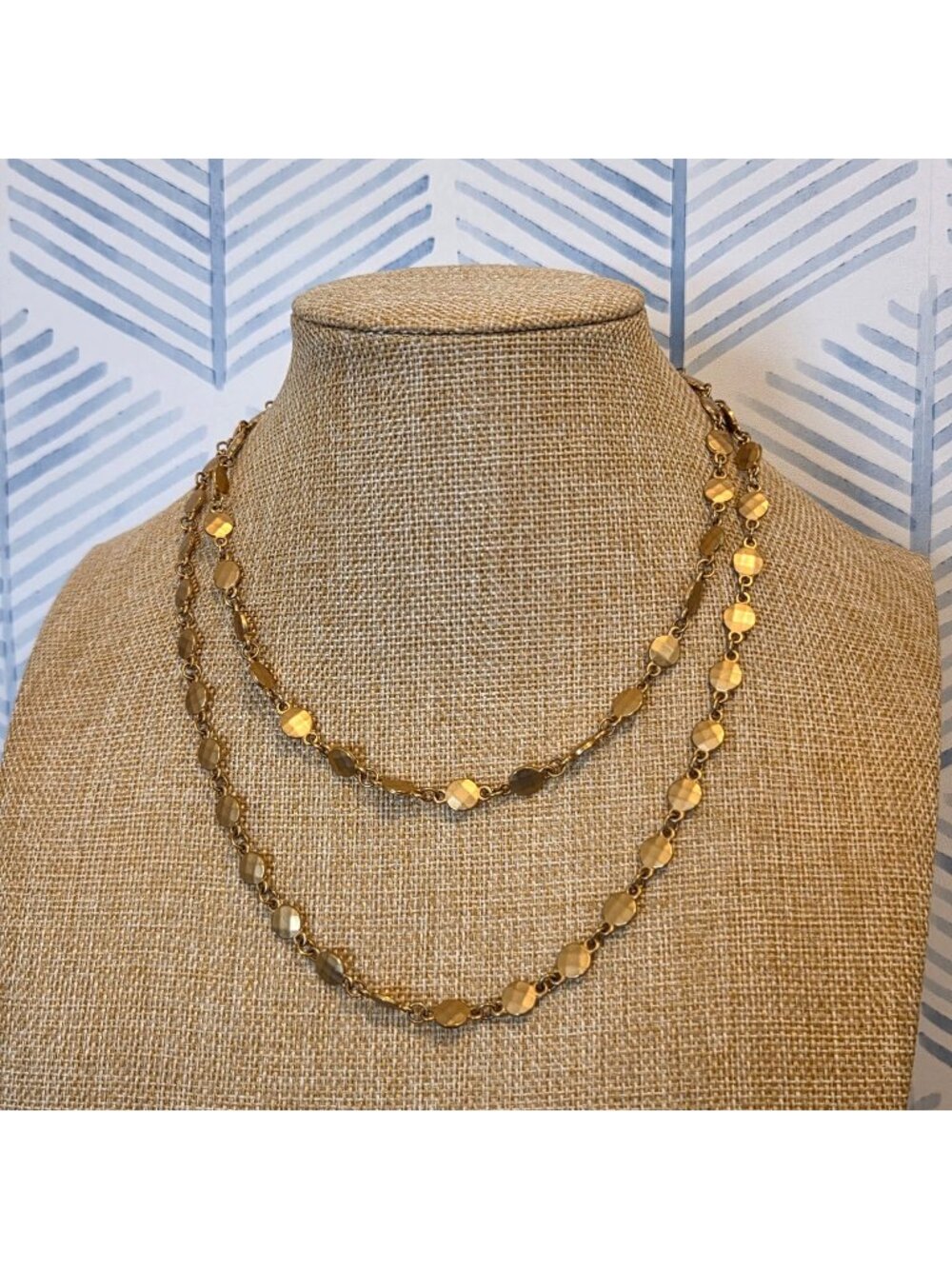 Premier Designs Gold Tone 36" Layering Hammered Medallion Necklace